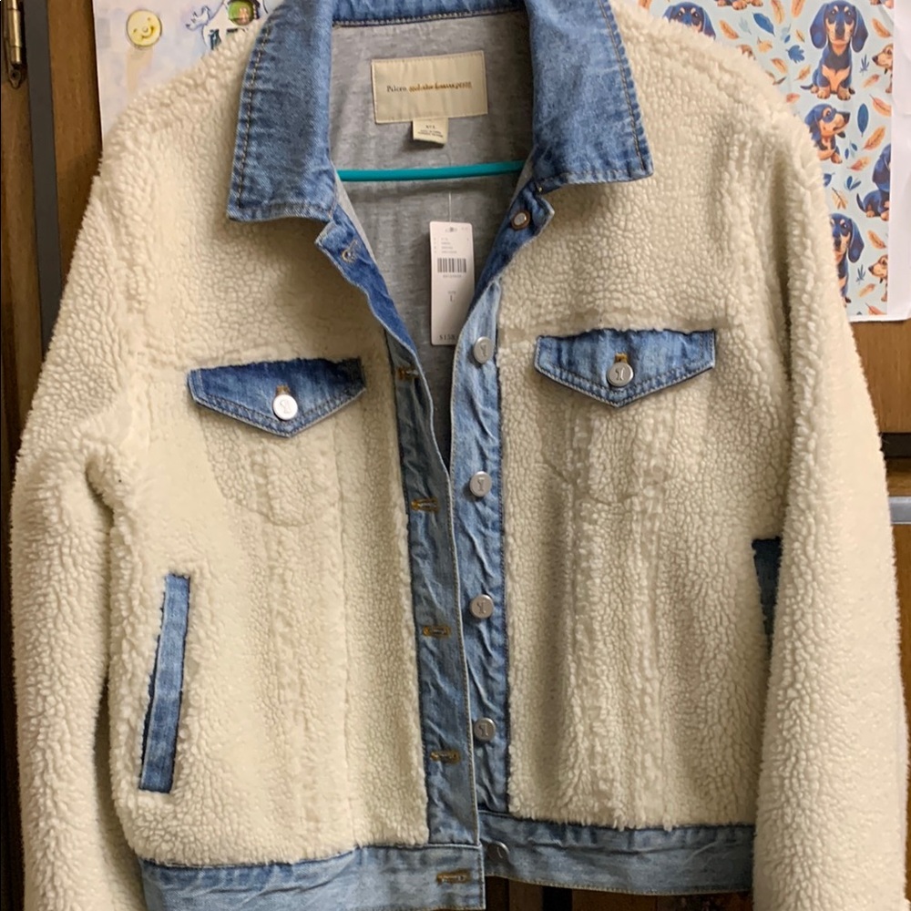 Anthropologie Pilcro Denim and Sherpa Jacket